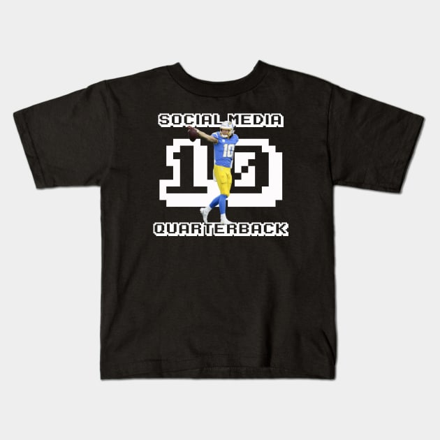 Justin Herbert - Social Media Quarterback Kids T-Shirt by From the Backseat